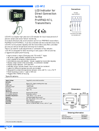 Thumbnail of document Data Sheet - LCD-W12 Digital Indicator